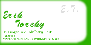 erik toreky business card